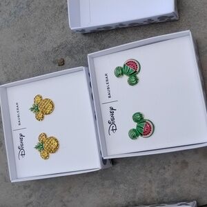 Disney Baublebar Mickey Mouse Watermelon And Pineapple Earrings